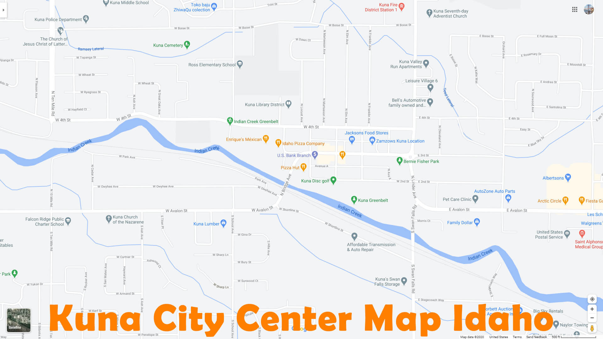 Kuna City Center Map Idaho